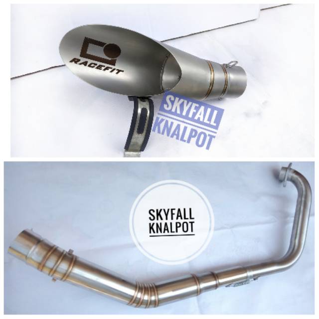 Knalpot Racing Racefit Silencer Sanblast R15 MT15 VIXION CBR 150 XABRE GSX CB 150