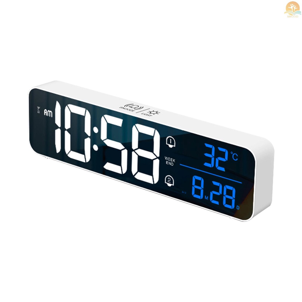 (MMOI) Jam Alarm Digital LED 2 / 5 Level Kecerahan Untuk Kamar Tidur / Kantor