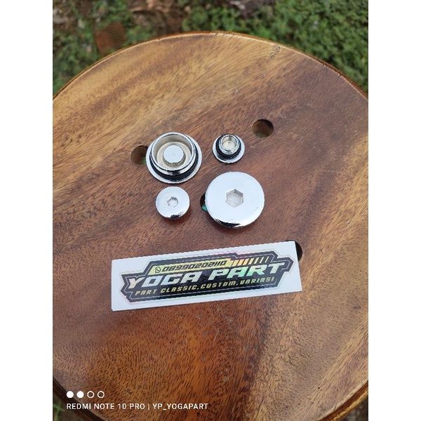 Manisan tutup block magnet chrome pnp Honda Tiger Megapro GL Grand Supra 125 Supra fit Revo