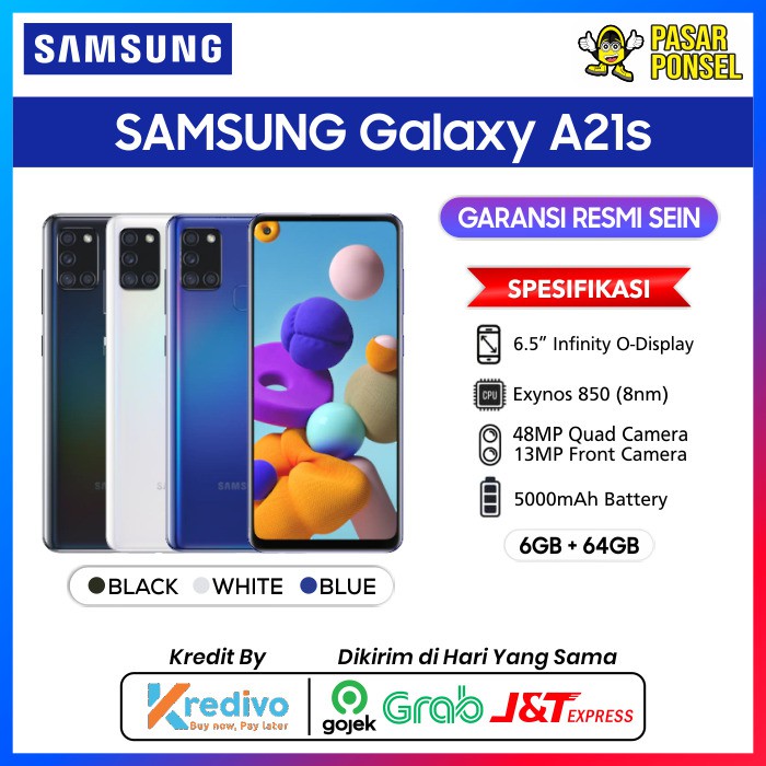 HP SAMSUNG GALAXY A21s 6/64GB GARANSI RESMI TERMURAH SESURABAYA