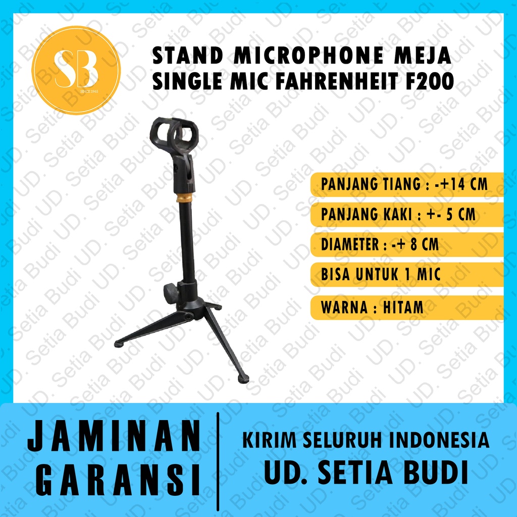 Stand Meja Microphone Single Mic Fahrenheit F200 / F 200 / F-200