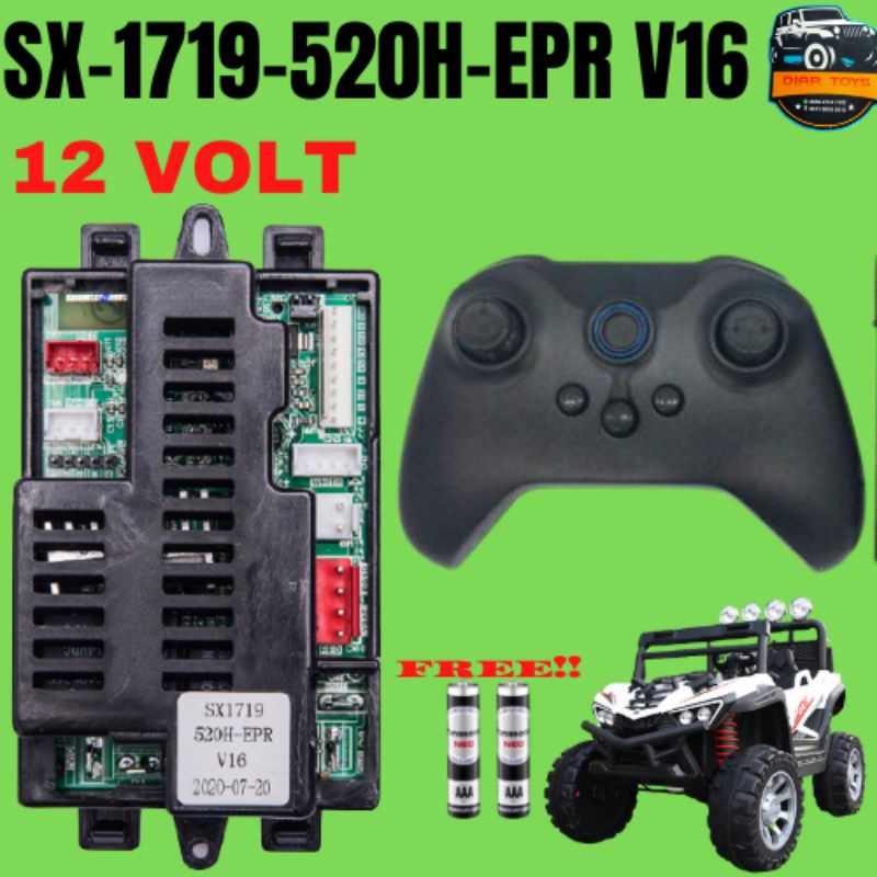 Remote Control + Receiver Bluetooth SX 1719 V16 12volt Mobil/Motor Mainan mainan aki