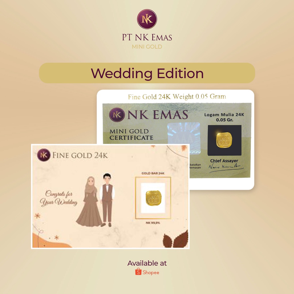 NK Mini Gold 0.05 Gram (Wedding Envelope) A
