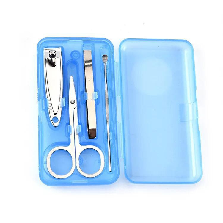 Manicure Pedicure Set Gunting Kuku Korek Telinga Jepit (BOX PLASTIK) [WARNA RANDOM]