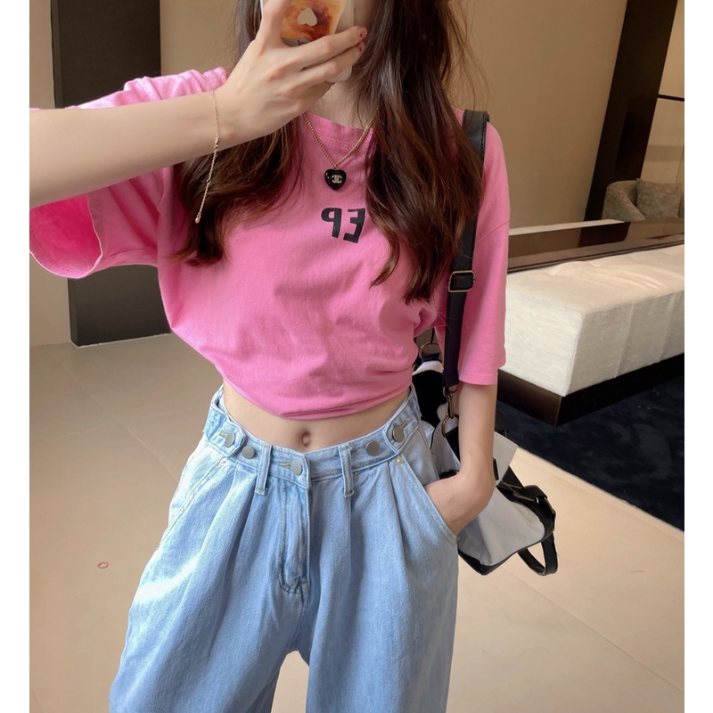 Celana Jeans Wanita Loose Korean Style Boyfriend Celana Panjang Jeans Kulot High Waist