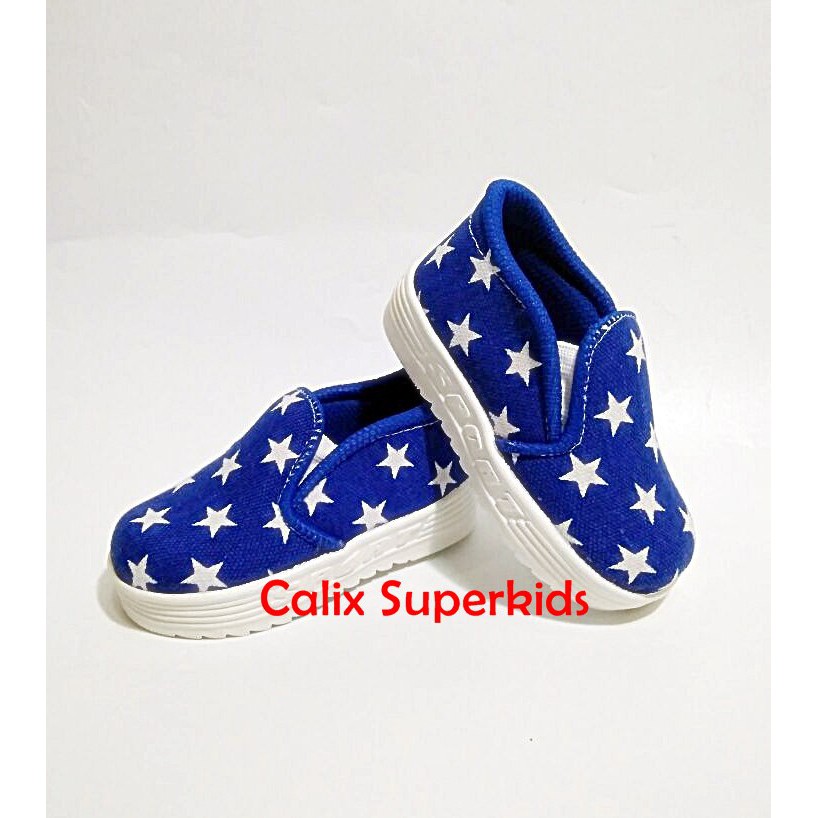 Sepatu Anak Slip On Bintang Biru