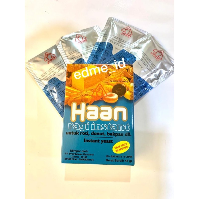 Haan Ragi Instan 11gr untuk roti donat bakpau