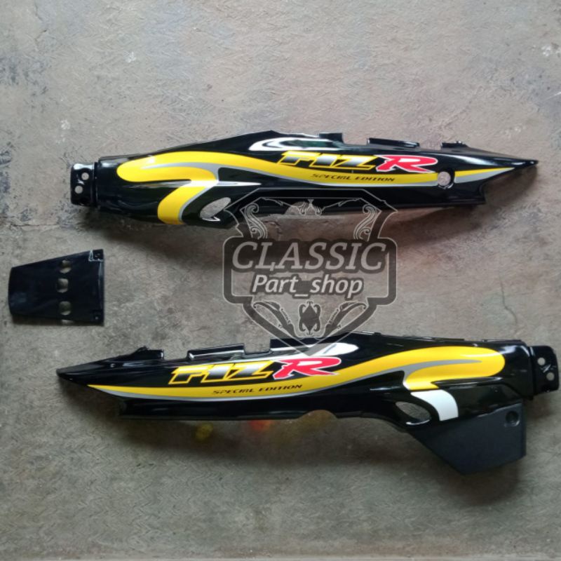 COVER BODY FIZ R BOX SAMPING FIZ R SET STRIPING CALTEX KUNING