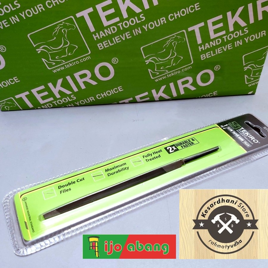 Kikir Segitiga TEKIRO 4 inch Slim Taper Files Langsing 4&quot; 4inch File Kikir Gergaji Plat Besi Tepi Tepian