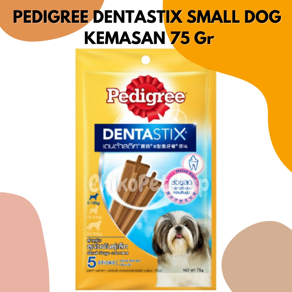 PEDIGREE® Dentastix Small Dog Snack Anjing 75gr Isi 5 Pcs