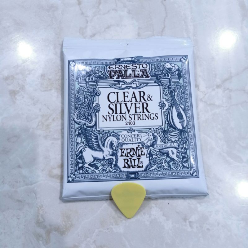 Senar gitar Ernieball Nylon clear - senar guitar Ernie Ball Clasik nylon clear- Ernieball klasik