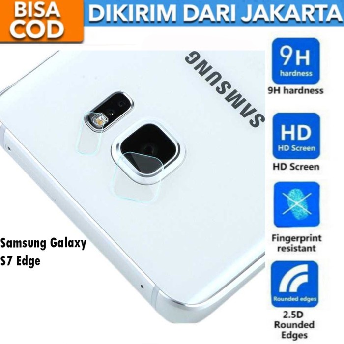 Tempered Glass Samsung Galaxy S7 Edge Anti Gores Kaca Kamera Lens