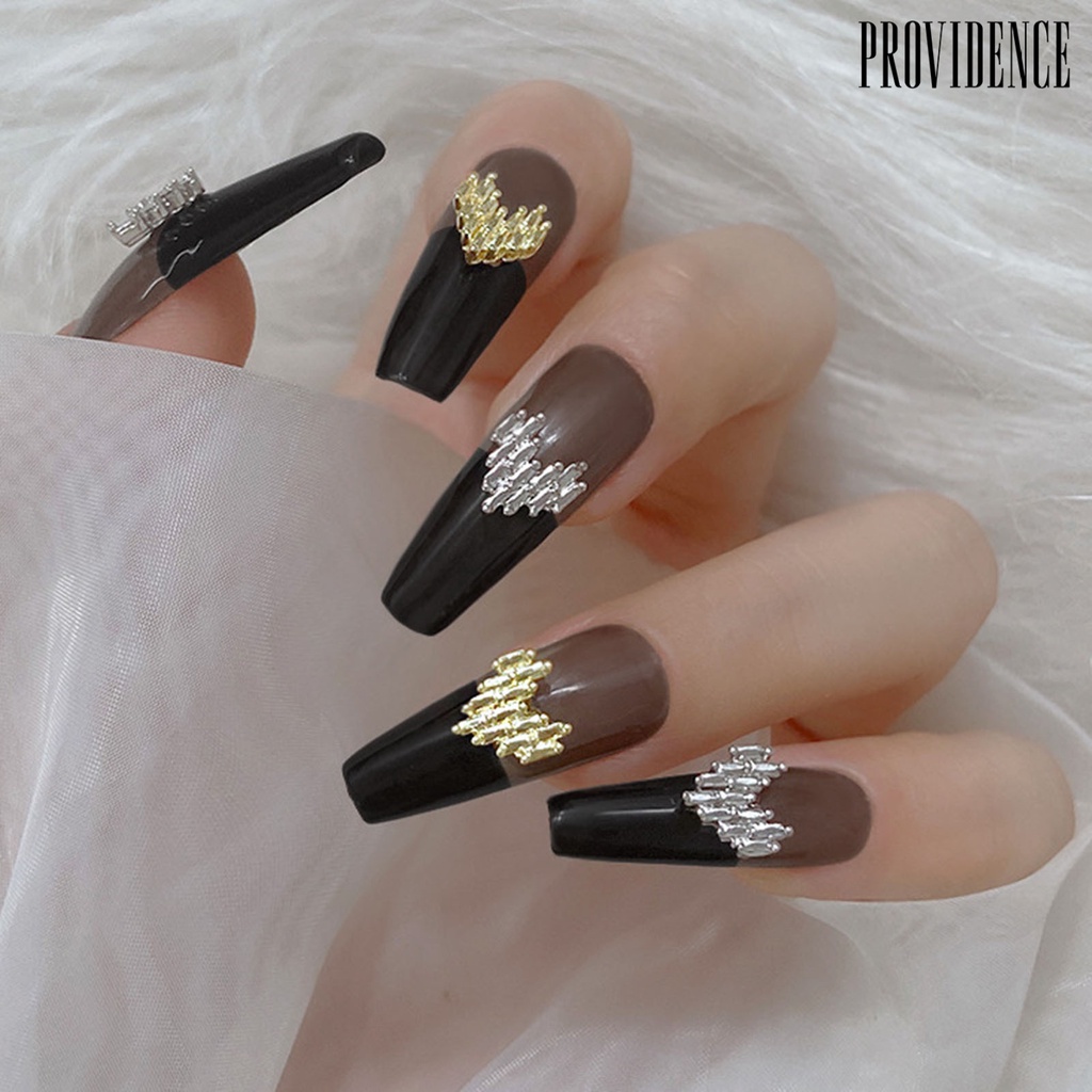 Providence 10Pcs / Set Berlian Imitasi Bentuk Hati 3D Untuk Dekorasi Nail Art Charms