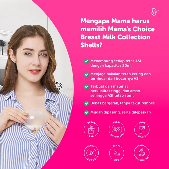 Mama's Choice Breast Milk Collection Shells - Alternatif Breast Pad Penampung ASI
