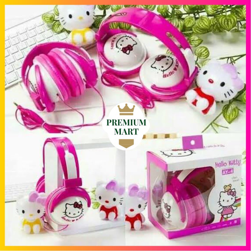 Headphone Karakter Bando Jumbo HL885 / Headset Doraemon Dan Helo Kitty