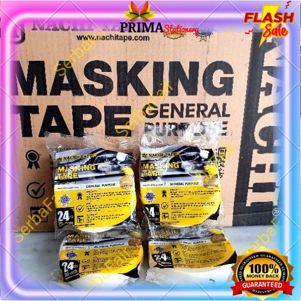 

( PROMO !!! ) Masking Tape Nachi 24mm 1inch 20yard Lakban Kertas