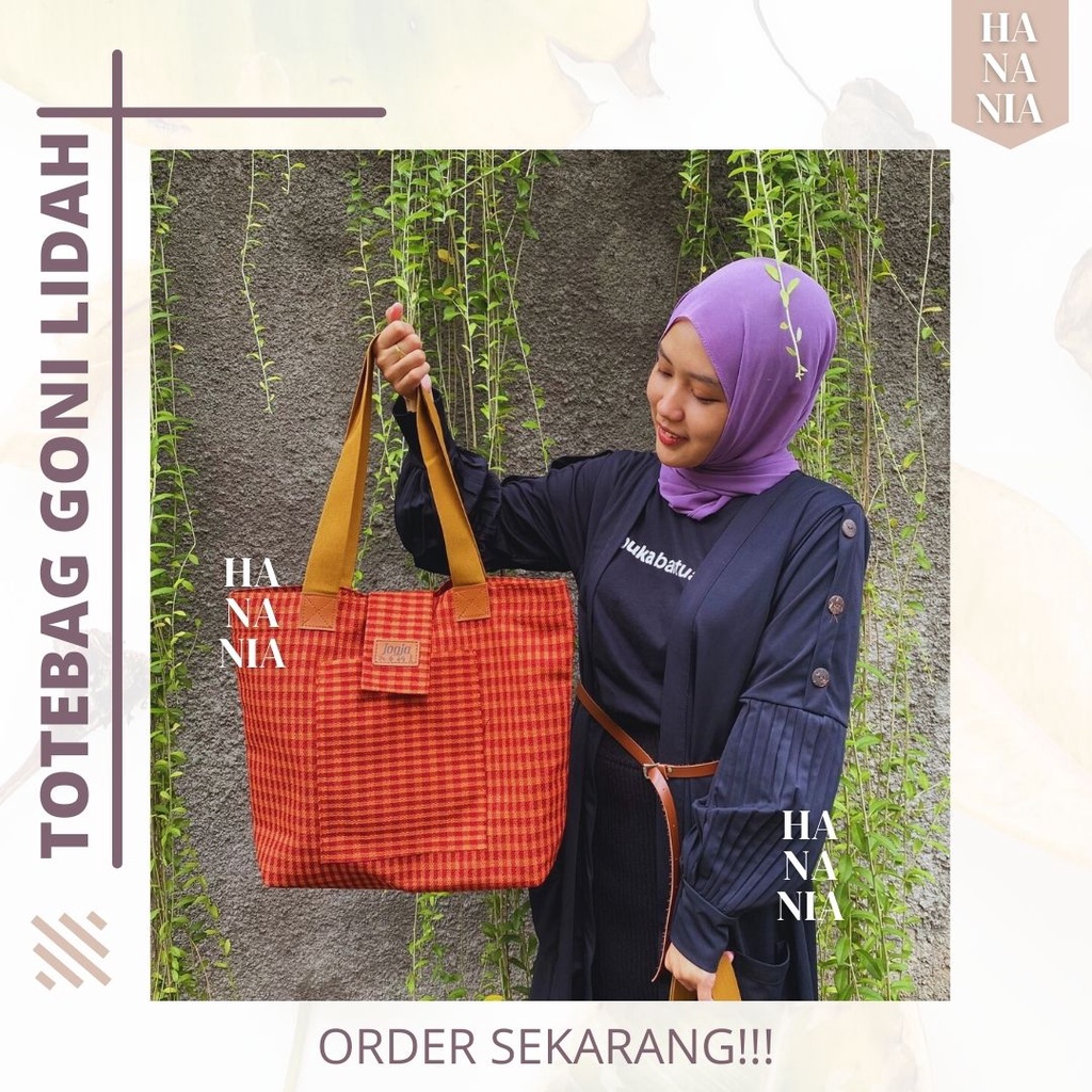 TOTEBAG Lidah Goni Sintetis Tote bag Wanita Tebal Motif LUCU Model Baru