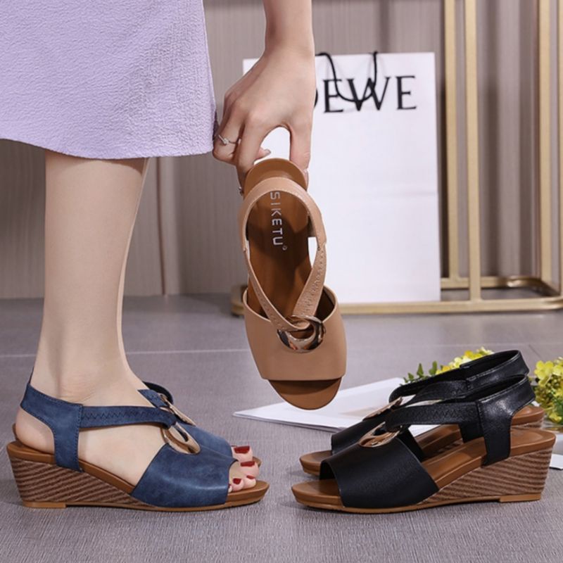 BZG - DELISA Sandal Wedges Wanita Premium FR 09