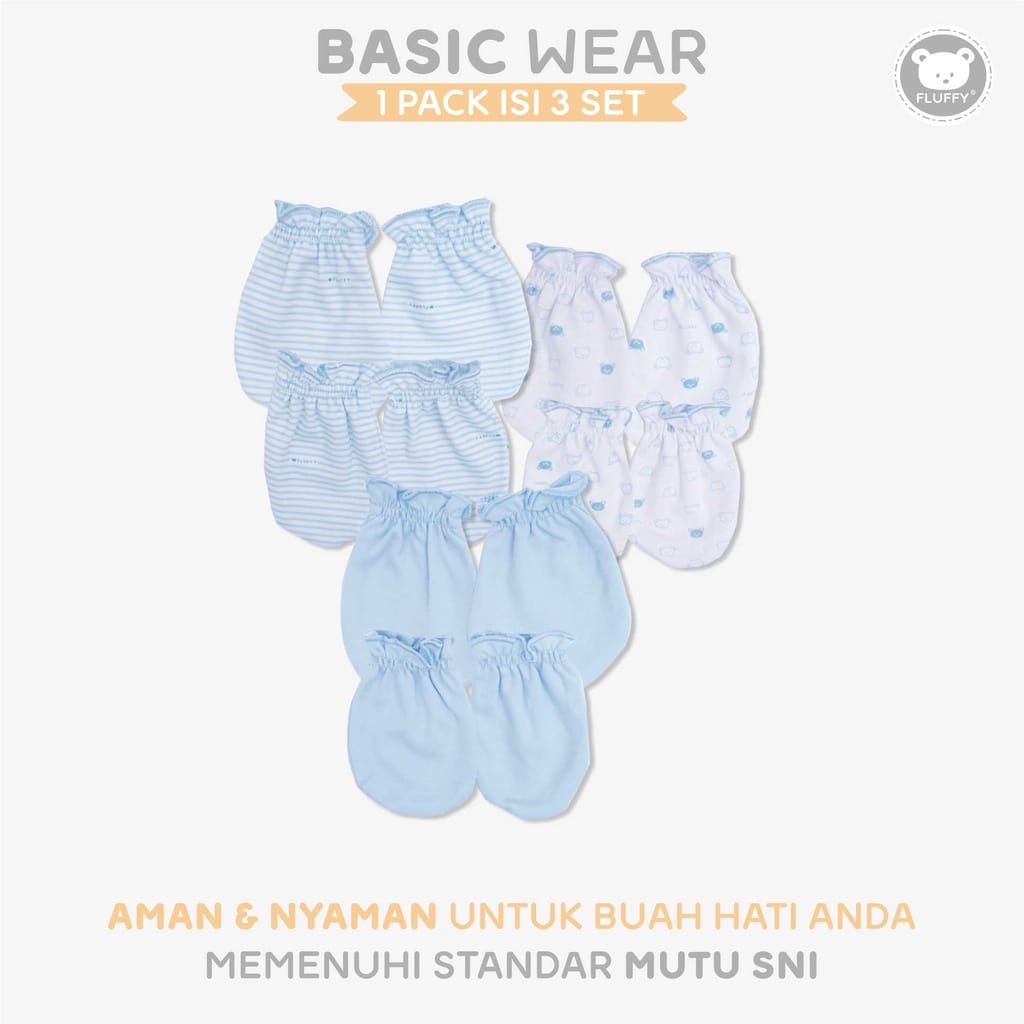 Fluffy Sarung Tangan &amp; Sarung Kaki Karet 6 Pcs (FY-MSSTK/6)