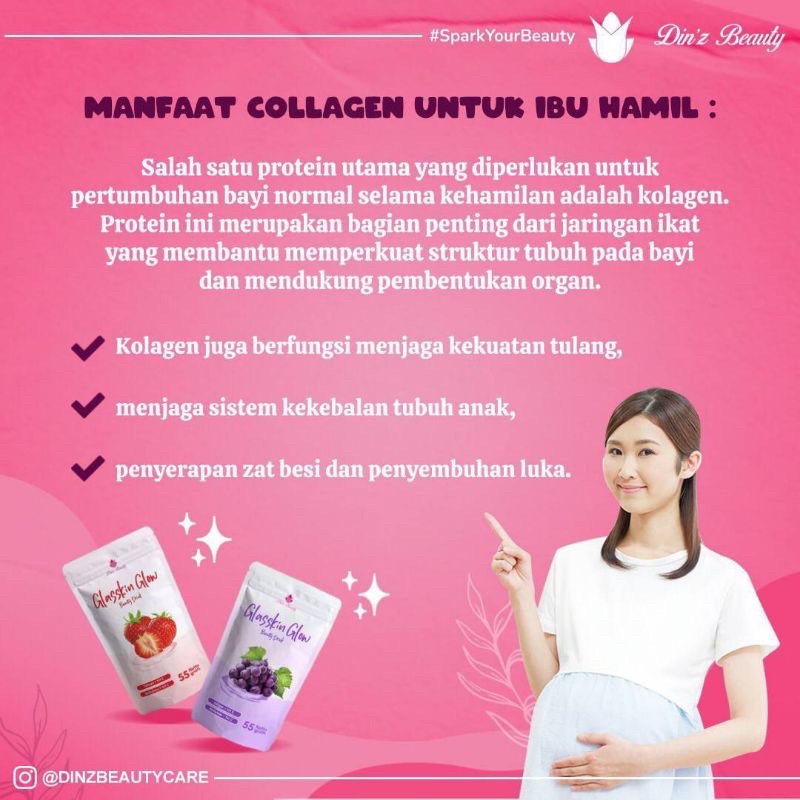 GLASSKIN GLOW DRINK COLLAGEN PEMUTIH BADAN/COLLAGEN DRINK BY DINZ BEAUTY