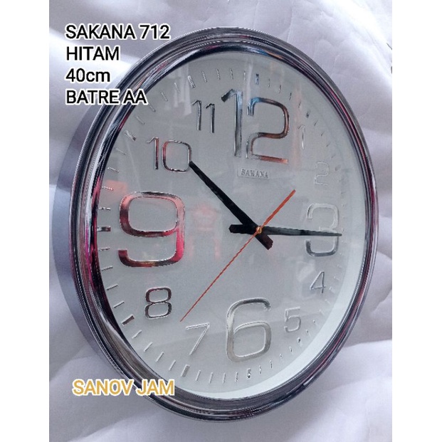 Best seller sakana 712 besar 40cm original bergaransi jam dinding mesin 12888 awet movement Quart di