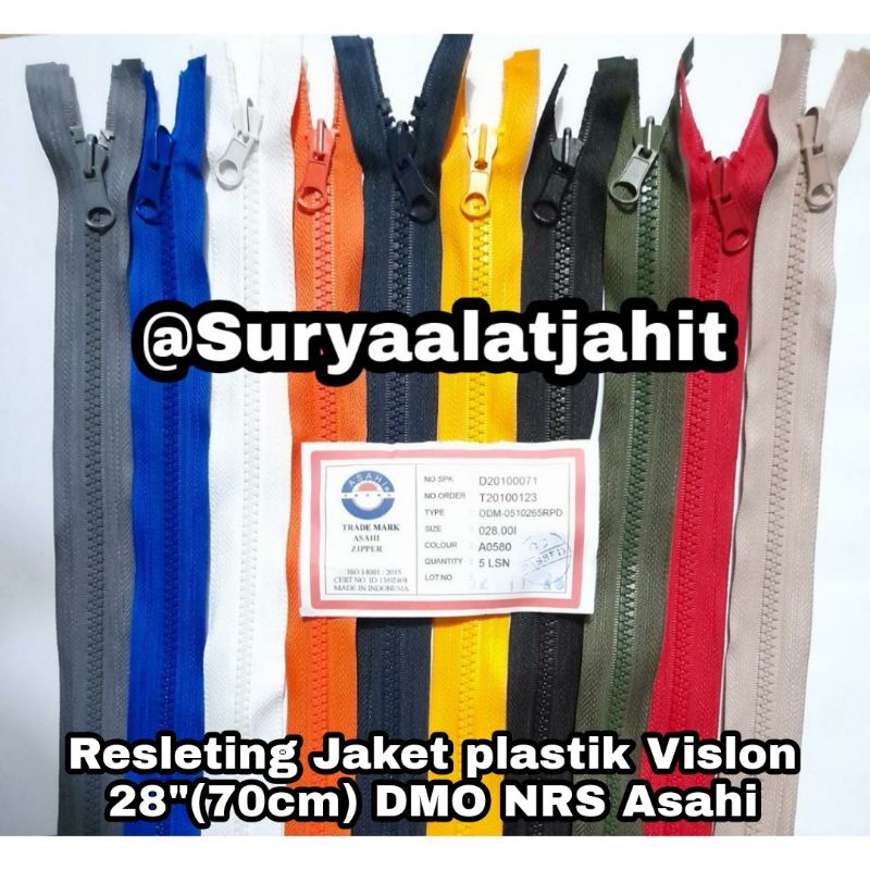 Resleting Jaket 70cm DMO NRS Asahi vislon @1lsn =rp.34.000/12pcs