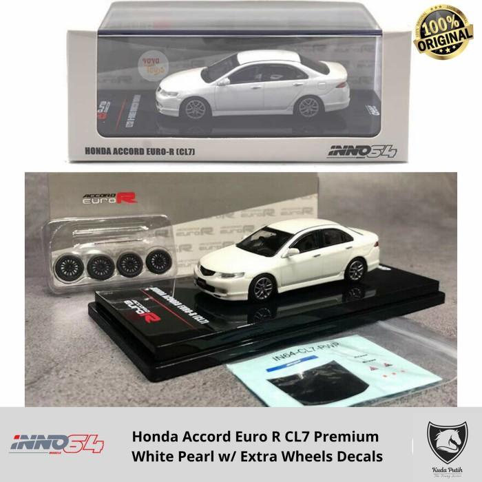 Inno 1/64 Honda Accord Euro R Cl7 White Pearl With Extra Wheel Inno64 By Eastern