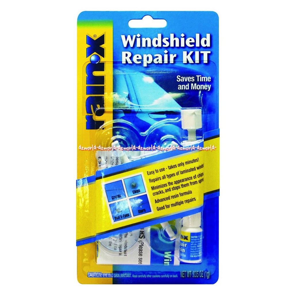 Rainox Windshield Repair Alat Memperbaiki Kaca Mobil Yang Retak Rain.X Rain ox Wind Shield