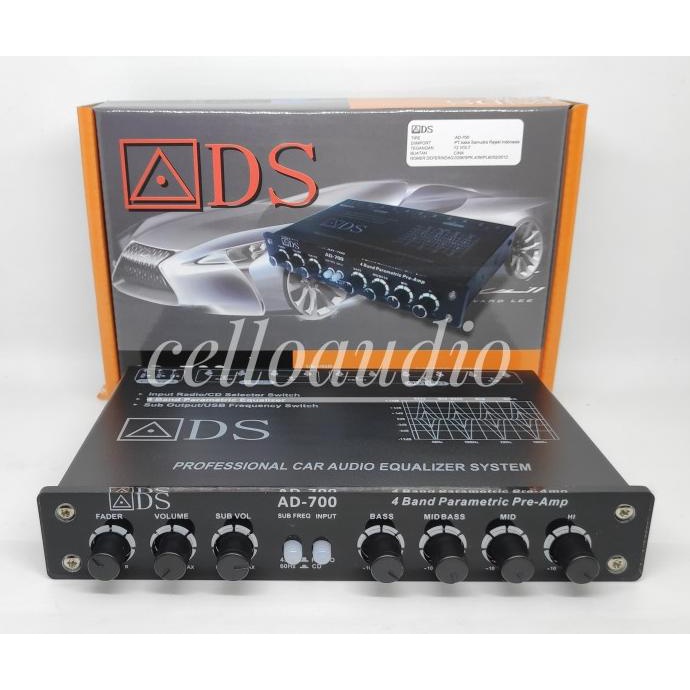 Pre Amp Parametrik ADS AD-700 Mobil AD 700