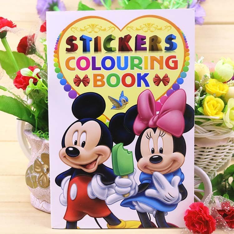 COLOURING BOOK GOODY BAG ULang TAHun buku mewarnai frozen mickey cars