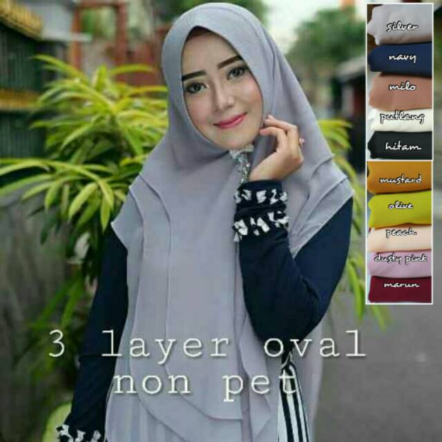 (Original ZAIN) TRIVIA Jilbab Khimar Syar'i Cerutty 3 Layer-4
