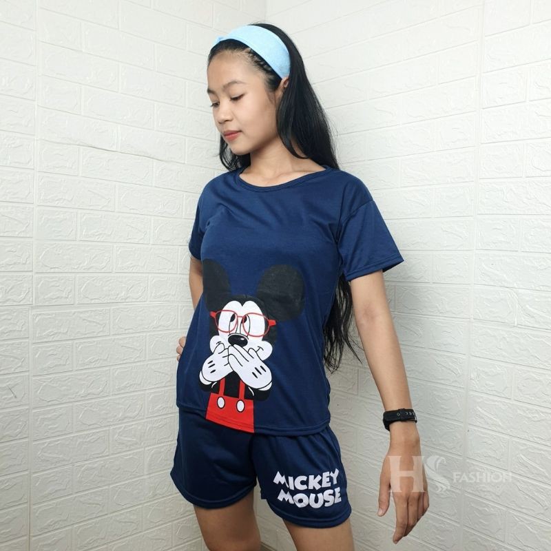 Medan Termurah Setelan anak perempuan LD 88 cm PB 55cm/Baju + celana karakter mickey