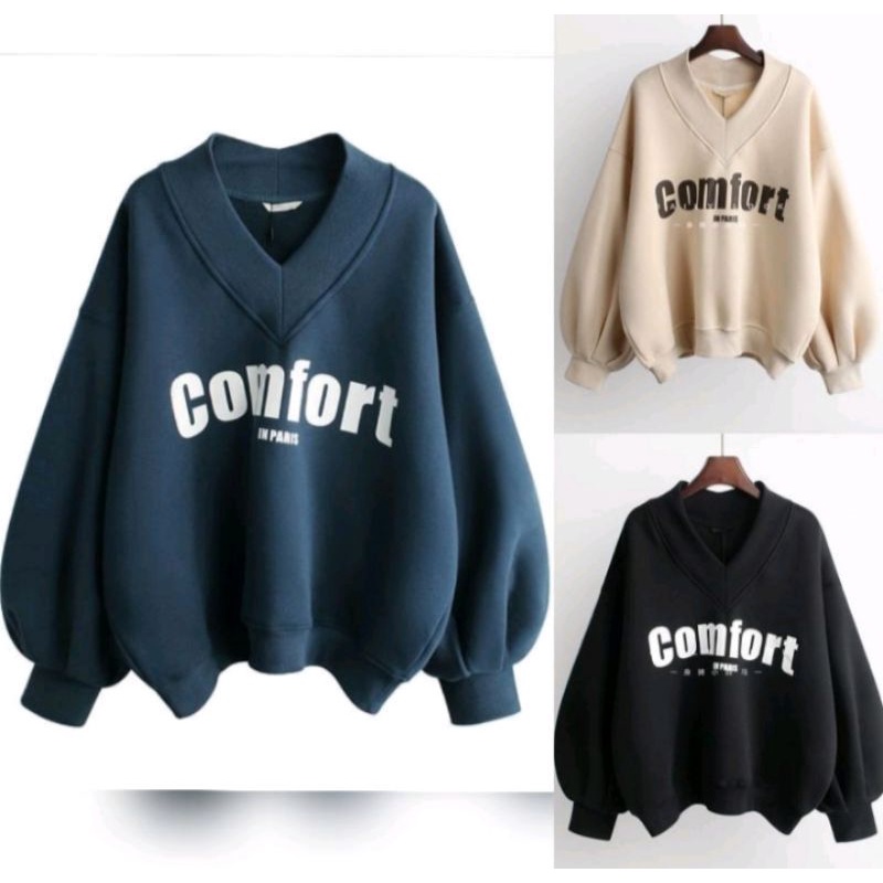 Comfort  Sweater  Wanita Bahan Fleece