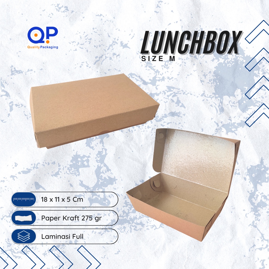 Jual Paper Lunch Box / Dus Nasi / Box Nasi Laminas / Lunch Box Makanan