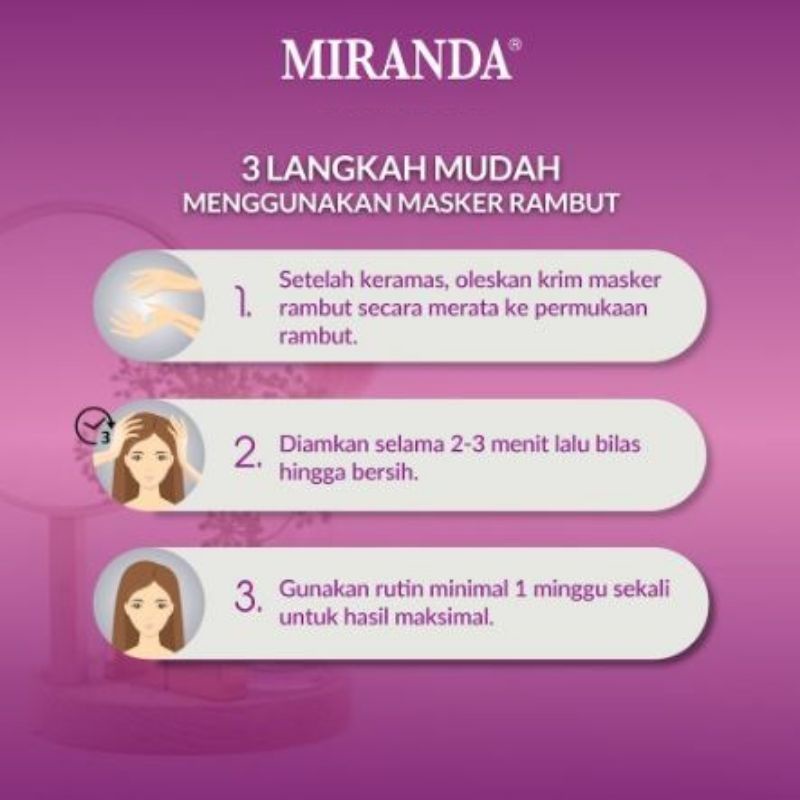 MIRANDA Hair Mask | Masker Rambut Sachet 30gr