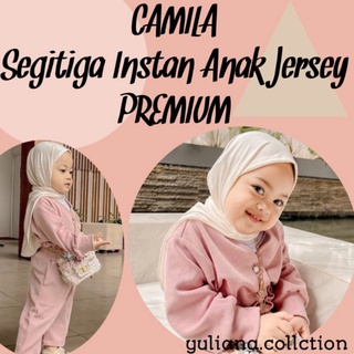 Pastan Anak (CAMILA) SEGITIGA INSTAN ANAK 4IN1 JERSEY usia 0-3 tahun - Pashmina instan Jersy Anak
