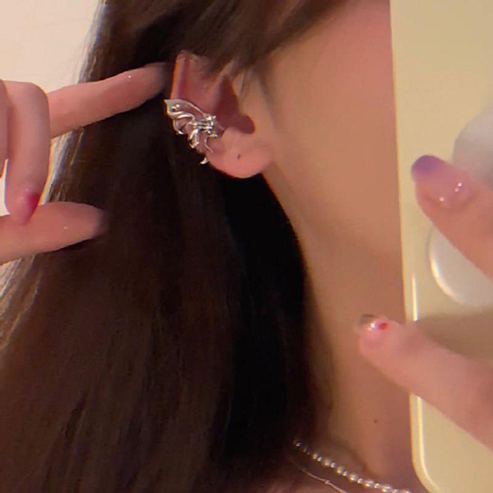 Mxbeauty Anting Klip Kupu-Kupu Mewah Manset Telinga Hadiah Gadis Zirkon Untuk Wanita Anting Gaya Korea