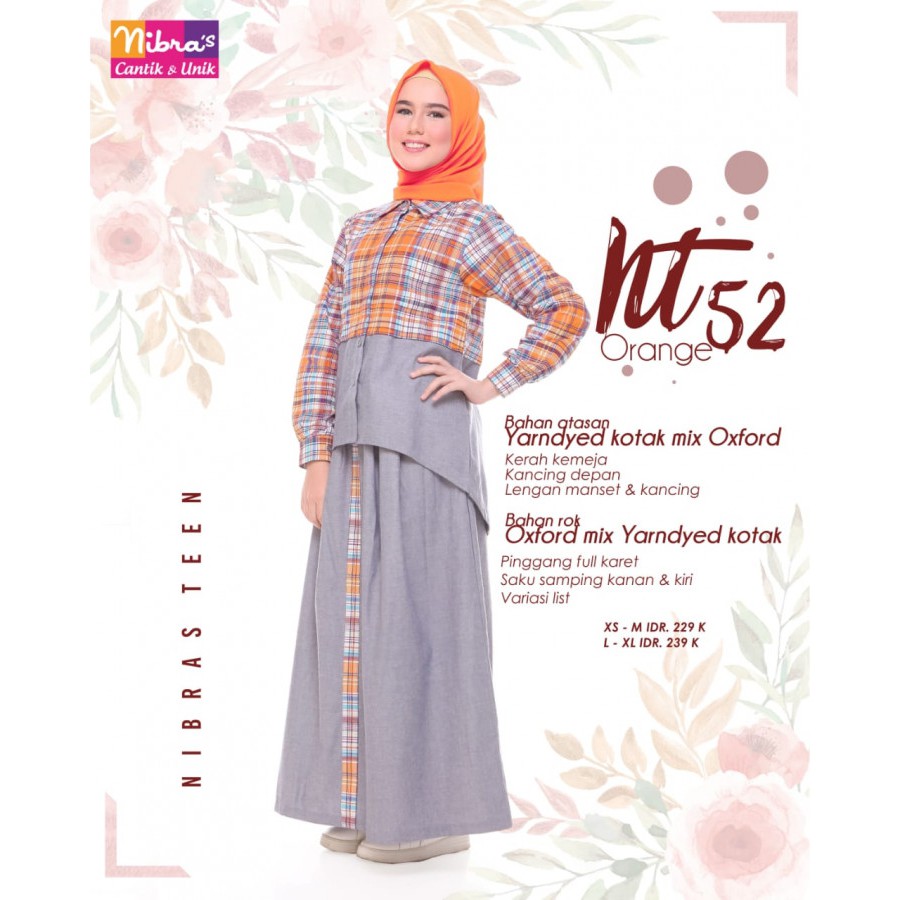 BAJU MUSLIMAH REMAJA NIBRAS TEEN NT 52