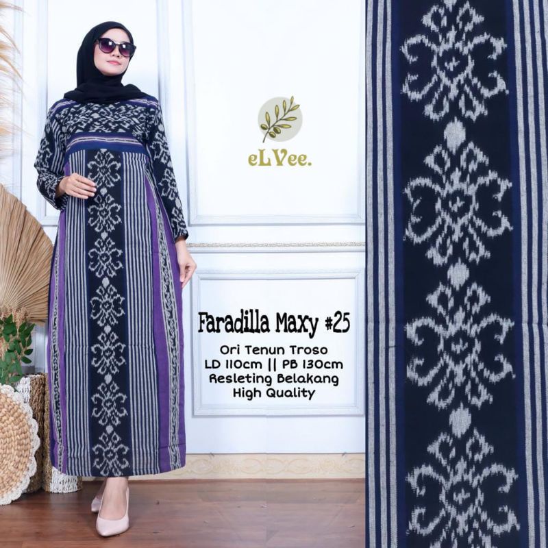 FARADILA DRESS / DRESS TENUN TROSO ORI / GAMIS TENUN ORI / DRESS ETNIK / GAMIS ETNIK WANITA ORI