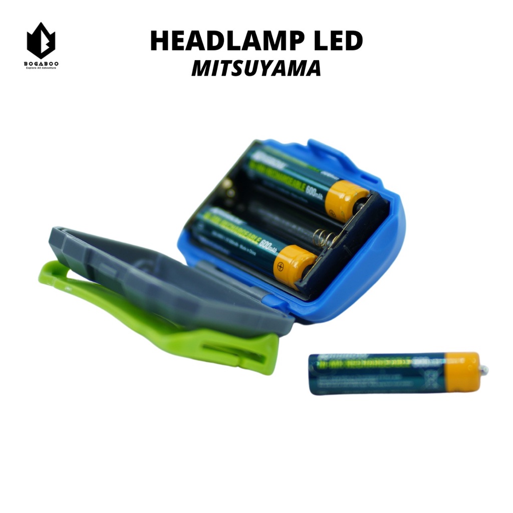 Headlamp Mitsuyama Mini 3 LED - Lampu Kepala -Lampu Mata Kucing