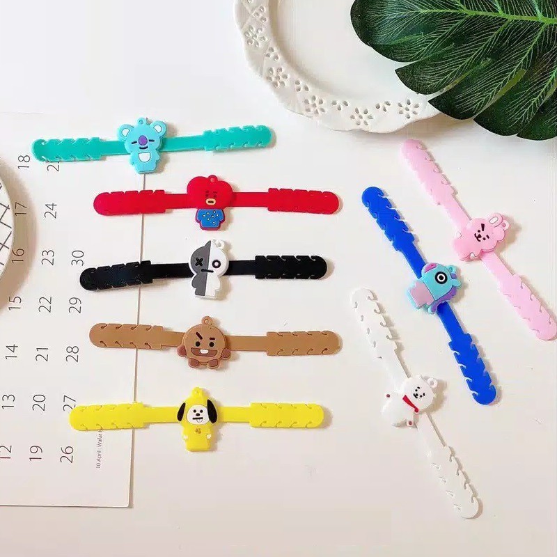 KONEKTOR Pengait tali masker hijab motif BT21 BTS anti slip