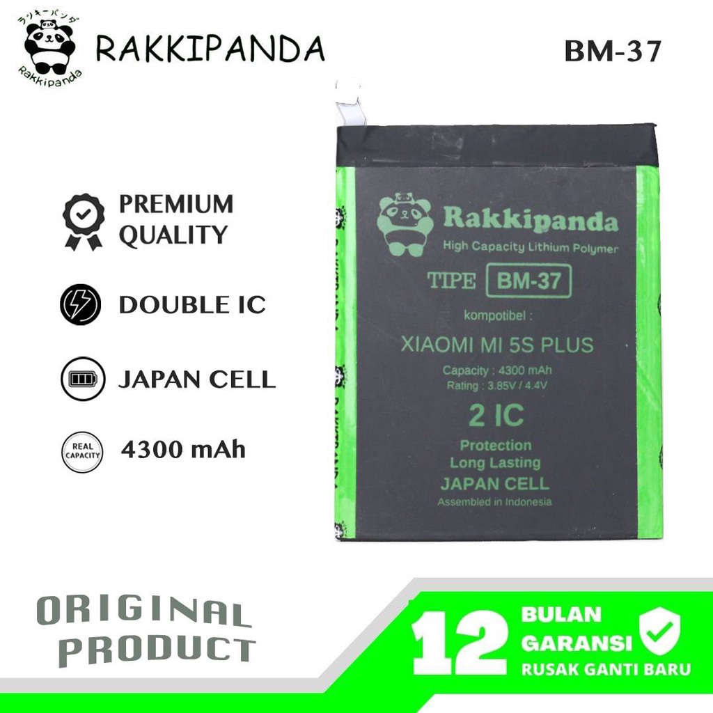 (R/K)- RakkiPanda - BM37 BM 37 Mi 5S Plus Batre Batrai Baterai