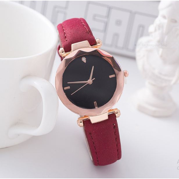 Jam Tangan Wanita Korea Fashion Quartz Women Leather Watch -SG 001