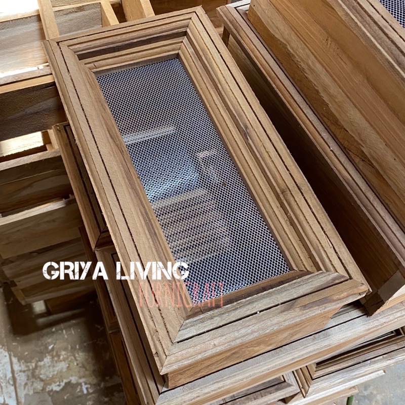 loster minimalis kayu jati almunium - harga promo