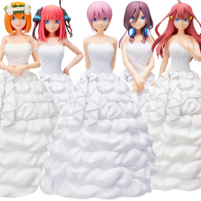 5pcs Action Figure Anime Pengantin Wanita Bahan PVC Untuk Dekorasi