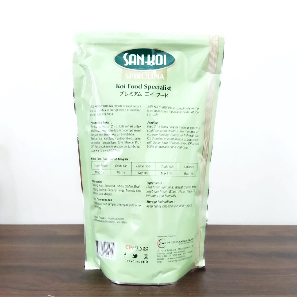 SANKOI SMALL 1kg Makanan Ikan Sankoi Spriluna 1kg Freshpack