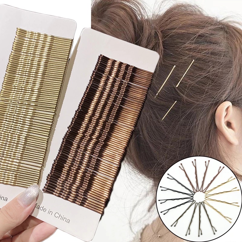 50pcs/set U-Shaped Hair Styling Curly Wavy Grips Barrette 5cm Metal Klip Rambut Aksesoris Pernikahan Jepit Rambut Untuk Wanita Perempuan Gaya Rambut