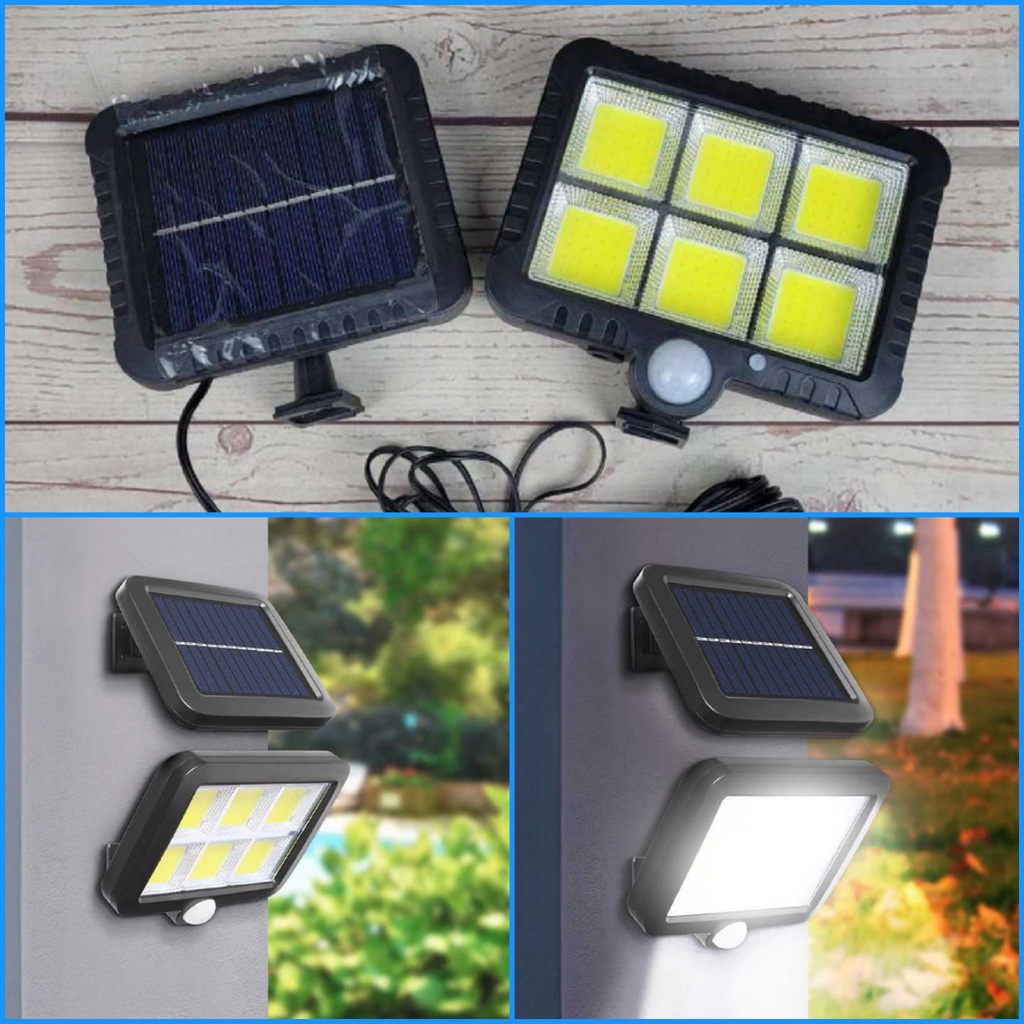 LAMPU LED TENAGA SURYA LAMPU TEMBAK TENAGA MATAHARI LAMPU SOROT SOLAR PANEL - 6COB 120LED