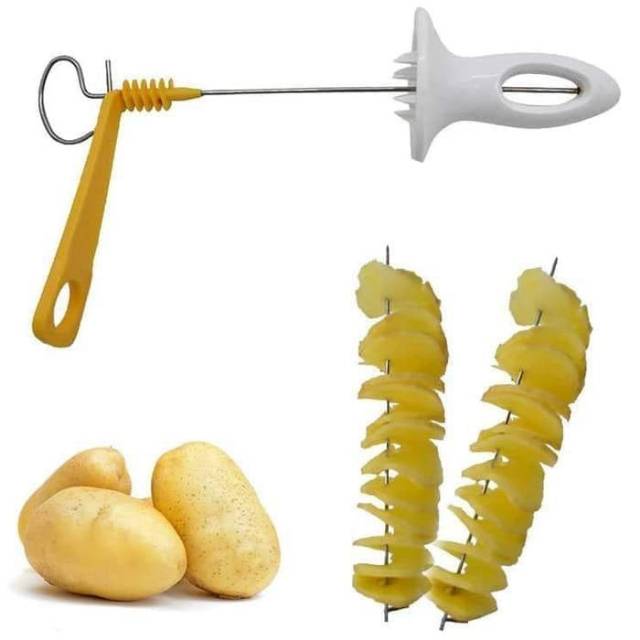 Alat Pemotong Kentang Bentuk Spiral Tornado Potato Spiral Cutter