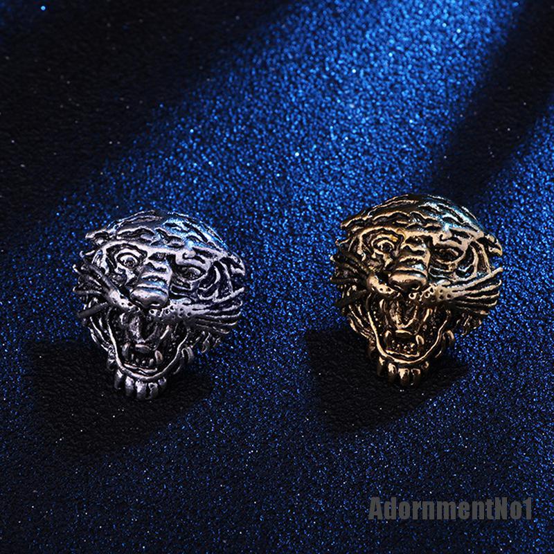 (Adornmentno1) Bros / Pin Bahan Metal Desain Kepala Harimau Gaya Vintage Untuk Aksesoris Kerah Pakaian Pria / Wanita